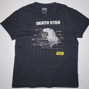 Fifth Sun Star Wars Womens Black T-Shirt With Death Star Graphics Size XL
